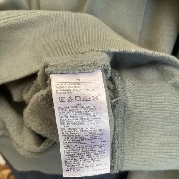 GAP Logo Hoodie Sweatshirt - Slate Green - Picture 9 of 11